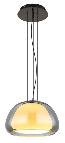 Globo Avila LED Hängeleuchte 24W CCT Schwarz-Chrom, Metall Fernbedienung Nachtlicht Memoryfunktion Ø38cm 15743H1L
