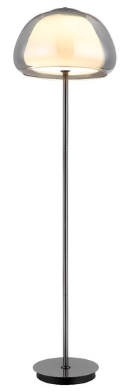 Globo LED Stehleuchte Avila 25W dimmbar Fernbedienung CCT warm-/tageslichtweiss Schwarz-chrom rauchfarben Metall Glas 150cm