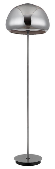 Globo LED Stehleuchte Avila 25W dimmbar Fernbedienung CCT warm-/tageslichtweiss Schwarz-chrom rauchfarben Metall Glas 150cm