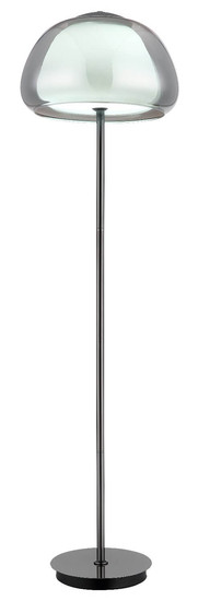 Globo LED Stehleuchte Avila 25W dimmbar Fernbedienung CCT warm-/tageslichtweiss Schwarz-chrom rauchfarben Metall Glas 150cm
