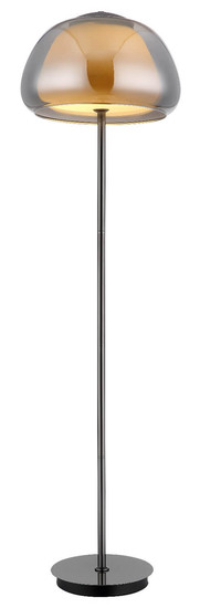 Globo LED Stehleuchte Avila 25W dimmbar Fernbedienung CCT warm-/tageslichtweiss Schwarz-chrom rauchfarben Metall Glas 150cm