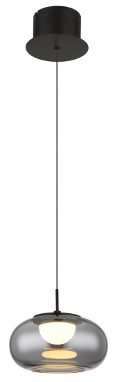 Globo Quintara LED Hängeleuchte 6W Warmweiß Schwarz Matt, Metall Ø20cm 15744H