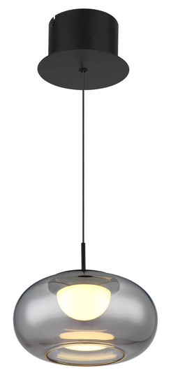 Globo Quintara LED Hängeleuchte 6W Warmweiß Schwarz Matt, Metall Ø20cm 15744H