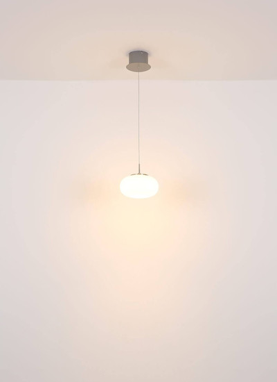 Globo LED Pendelleuchte Quintara 6W warmweiss Nickel matt Metall Glas Ø20cm