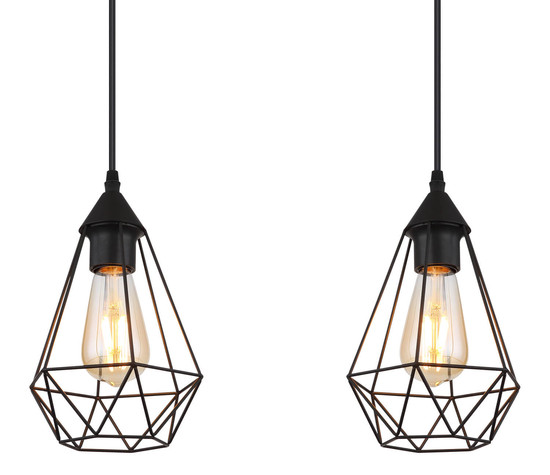 Globo Zachary E27 Hängeleuchte 3-fach 60W Schwarz Matt, Metall Ø17cm 15745-3H