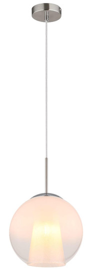 Globo Pendelleuchte Barry E27 Nickel matt opal Metall Glaskugel Ø25cm