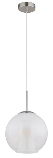 Globo Pendelleuchte Barry E27 Nickel matt opal Metall Glaskugel Ø25cm