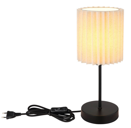 Globo Page E14 Tischleuchte 25W Schwarz Matt, Metall Ø15cm 15757T