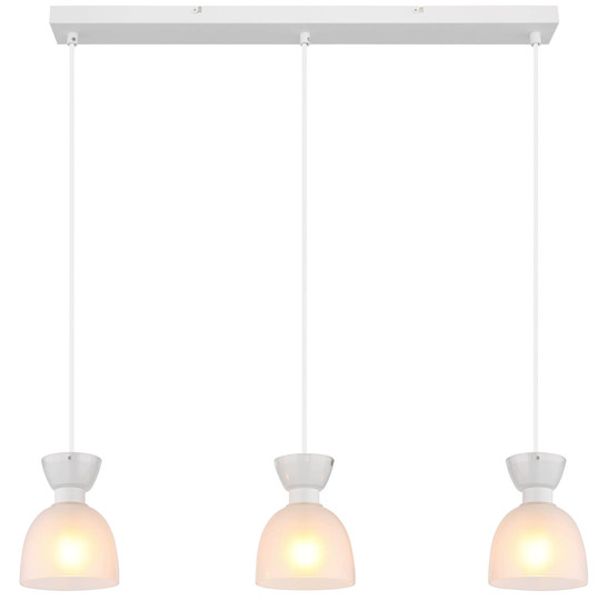 Globo Massey E14 Hängeleuchte 3-fach 40W Weiß Matt, Metall Ø13cm 15769W-3