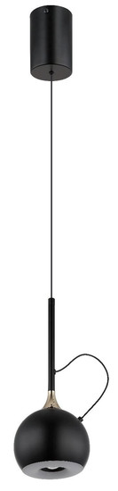 Globo LED Pendelleuchte Donovan 10W warmweiss Schwarz matt goldfarben Metall Ø12cm
