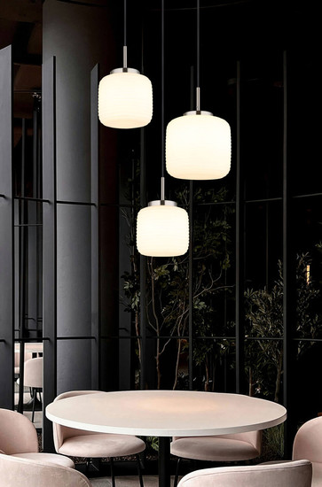 Globo Kladora E27 Hängeleuchte 3-fach 10W Nickel Matt, Metall Ø20cm 15772-3HR