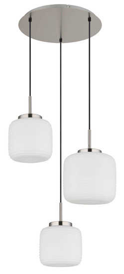 Globo Kladora E27 Hängeleuchte 3-fach 10W Nickel Matt, Metall Ø20cm 15772-3HR