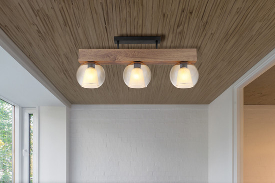 Globo Barry I E27 Deckenleuchte 3-fach 40W Schwarz Matt, Metall Ø18cm 15773-3D