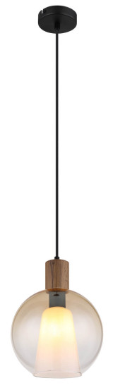 Globo Barry I E27 Hängeleuchte 40W Schwarz Matt, Metall Ø25cm 15773H