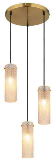 Globo Karolo E14 Hängeleuchte 3-fach 40W Goldfarben, Metall Ø8cm 15775-3HR