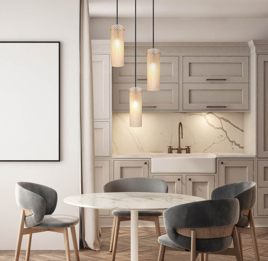 Globo Karolo E14 Hängeleuchte 3-fach 40W Goldfarben, Metall Ø8cm 15775-3HR