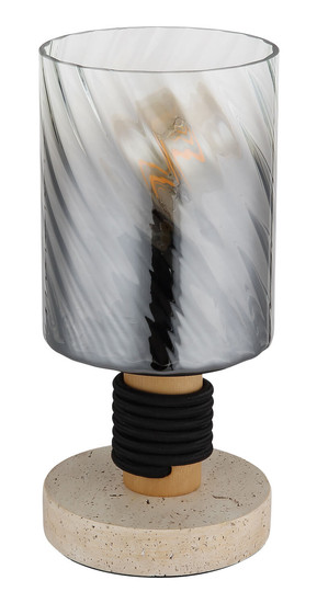 Globo Osborne E27 Tischleuchte 40W Travertine-Optik, Beton Ø12cm 15777T