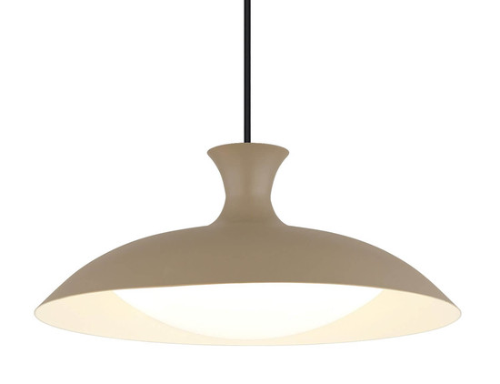 Globo LED Pendelleuchte Rocha 18W CCT warm-/neutral-/tageslichtweiss Sandfarben matt Metall Ø40cm