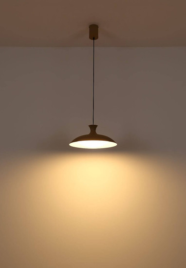 Globo LED Pendelleuchte Rocha 18W CCT warm-/neutral-/tageslichtweiss Sandfarben matt Metall Ø40cm