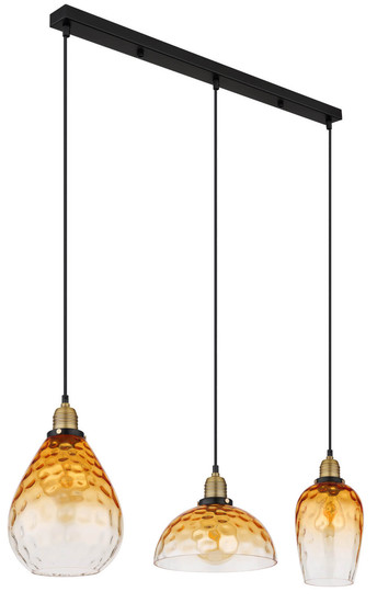 Globo Salvy E27 Hängeleuchte 3-fach 60W Schwarz Matt, Metall 120cm 15786-3H