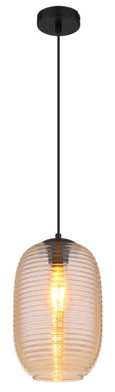 Globo Jefrey E27 Hängeleuchte 40W Schwarz Matt, Metall Ø20cm 15794HA