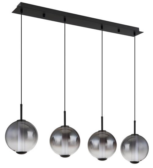 Globo Lacy LED Hängeleuchte 44W Warmweiß Schwarz Matt, Metall Ø18cm 15798-4H