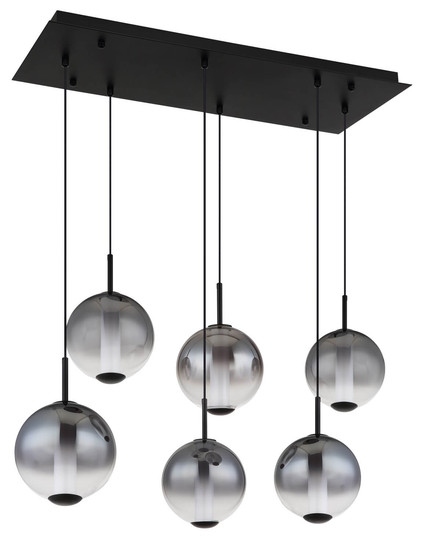 Globo Lacy LED Hängeleuchte 78W Warmweiß Schwarz Matt, Metall 120cm 15798-6H