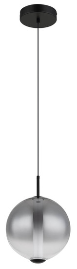 Globo Lacy LED Hängeleuchte 19W Warmweiß Schwarz Matt, Metall Ø25cm 15798H