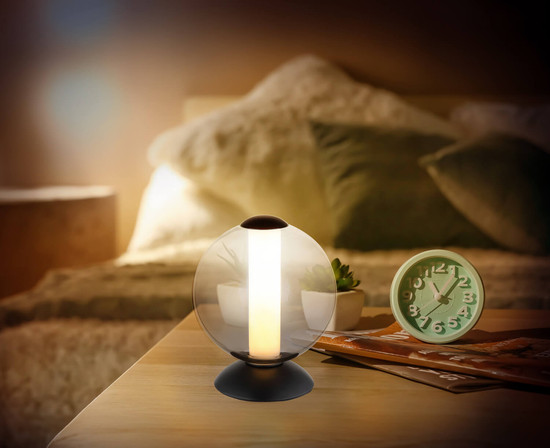 Globo Lacy LED Tischleuchte 15W Warmweiß Schwarz Matt, Metall Ø18cm 15798T