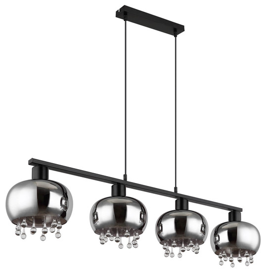 Globo Corry E27 Hängeleuchte 4-fach 9W Schwarz Matt, Metall Ø21cm 15839-4H