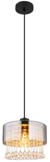 Globo Hendry E27 Hängeleuchte 15W Schwarz Matt, Metall Ø25cm 15884H1