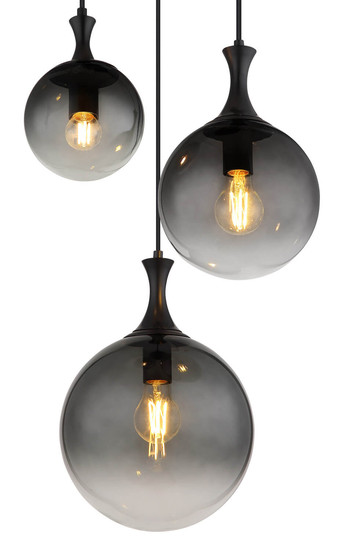 Globo Dalton E27 Hängeleuchte 3-fach 10W Schwarz Matt, Metall 141,5cm 15885-3H