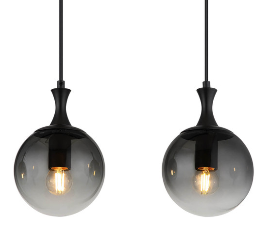 Globo Dalton E27 Hängeleuchte 4-fach 10W Schwarz Matt, Metall Ø15cm 15885-4H