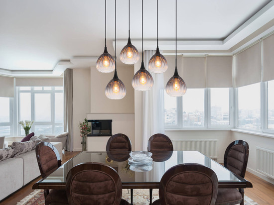 Globo Olsen E27 Hängeleuchte 6-fach 40W Schwarz Matt, Metall Ø20cm 15887-6H