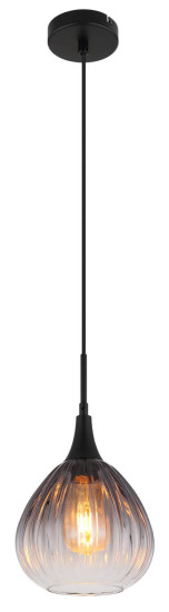 Globo Olsen E27 Hängeleuchte 40W Schwarz Matt, Metall Ø20cm 15887H