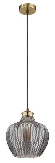Globo Pendelleuchte Jessica E27 Goldfarben matt rauchfarben Metall Glas Ø25cm