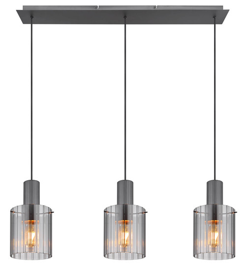 Globo Tulivar E27 Hängeleuchte 3-fach 40W Grau Dunkel, Metall Ø18cm 15904-3H
