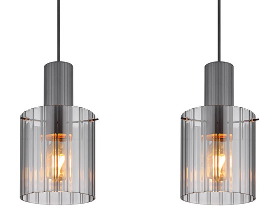 Globo Tulivar E27 Hängeleuchte 3-fach 40W Grau Dunkel, Metall Ø18cm 15904-3H