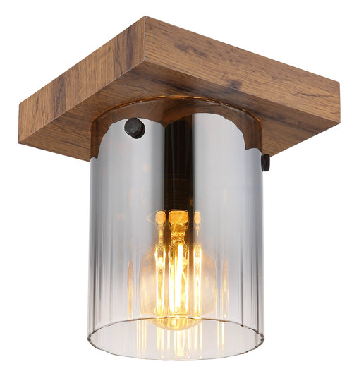 Globo Underwood E27 Deckenleuchte 40W Holzoptik Dunkel, Mdf Ø12cm 15915-1