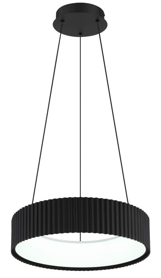 Globo Kemp LED Hängeleuchte 45W CCT Schwarz Matt, Metall Memoryfunktion Ø46cm 15924S