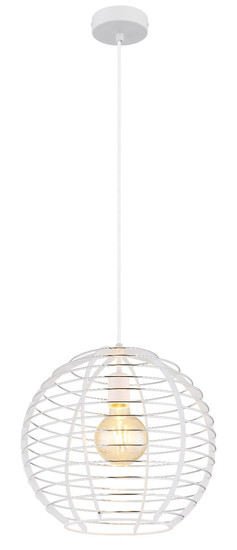 Globo Pendelleuchte Nesa E27 Weiß matt Metall Ø35cm