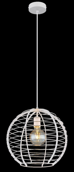 Globo Pendelleuchte Nesa E27 Weiß matt Metall Ø35cm