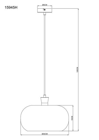 Globo Pendelleuchte Brokana E27 Schwarz-chrom matt Metall Glas Ø30cm