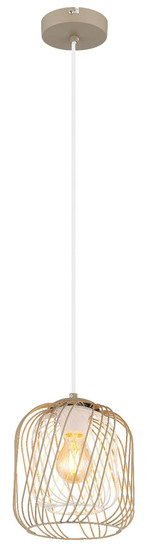 Globo Pendelleuchte Dichti E27 Sandfarben matt Metall Metallgeflecht Ø18cm