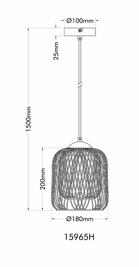 Globo Pendelleuchte Dichti E27 Sandfarben matt Metall Metallgeflecht Ø18cm
