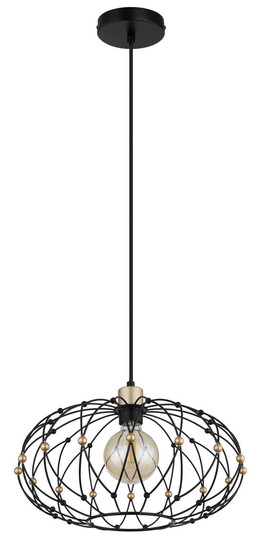 Globo Greys E27 Hängeleuchte 40W Schwarz Matt, Metall Ø40cm 15966H