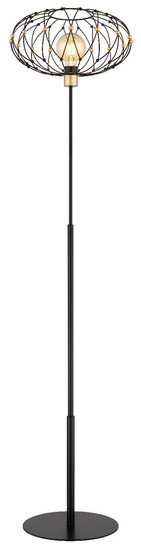 Globo Stehleuchte Greys E27 Schwarz matt Metall Metallgeflecht 162cm
