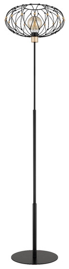 Globo Stehleuchte Greys E27 Schwarz matt Metall Metallgeflecht 162cm