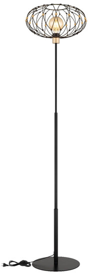 Globo Stehleuchte Greys E27 Schwarz matt Metall Metallgeflecht 162cm