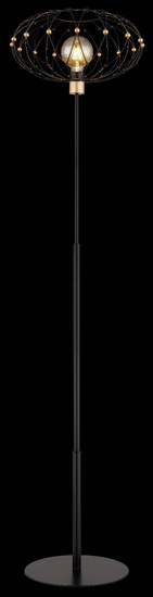 Globo Stehleuchte Greys E27 Schwarz matt Metall Metallgeflecht 162cm